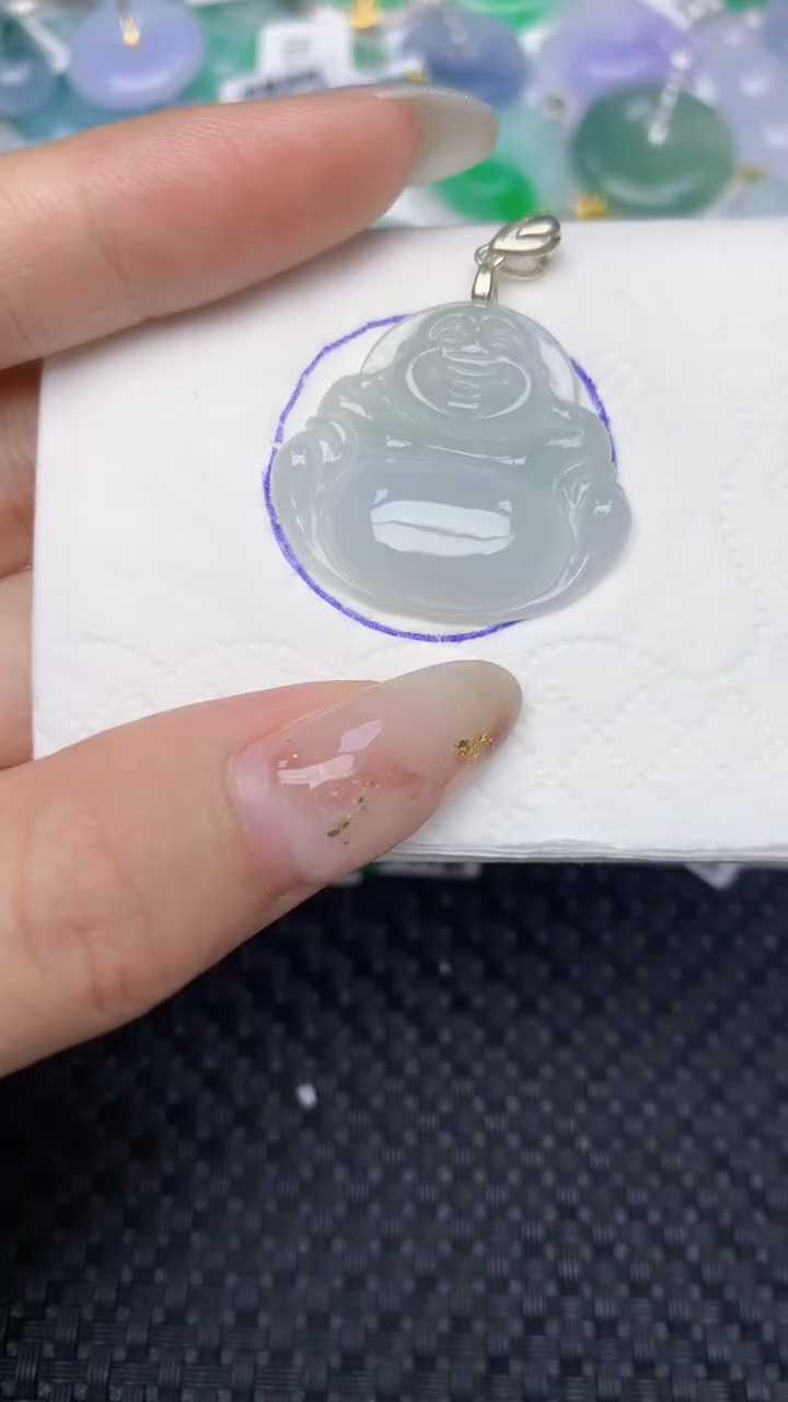 颈饰未镶嵌翡翠天然缅甸翡翠a货百元以上9元证书费自理