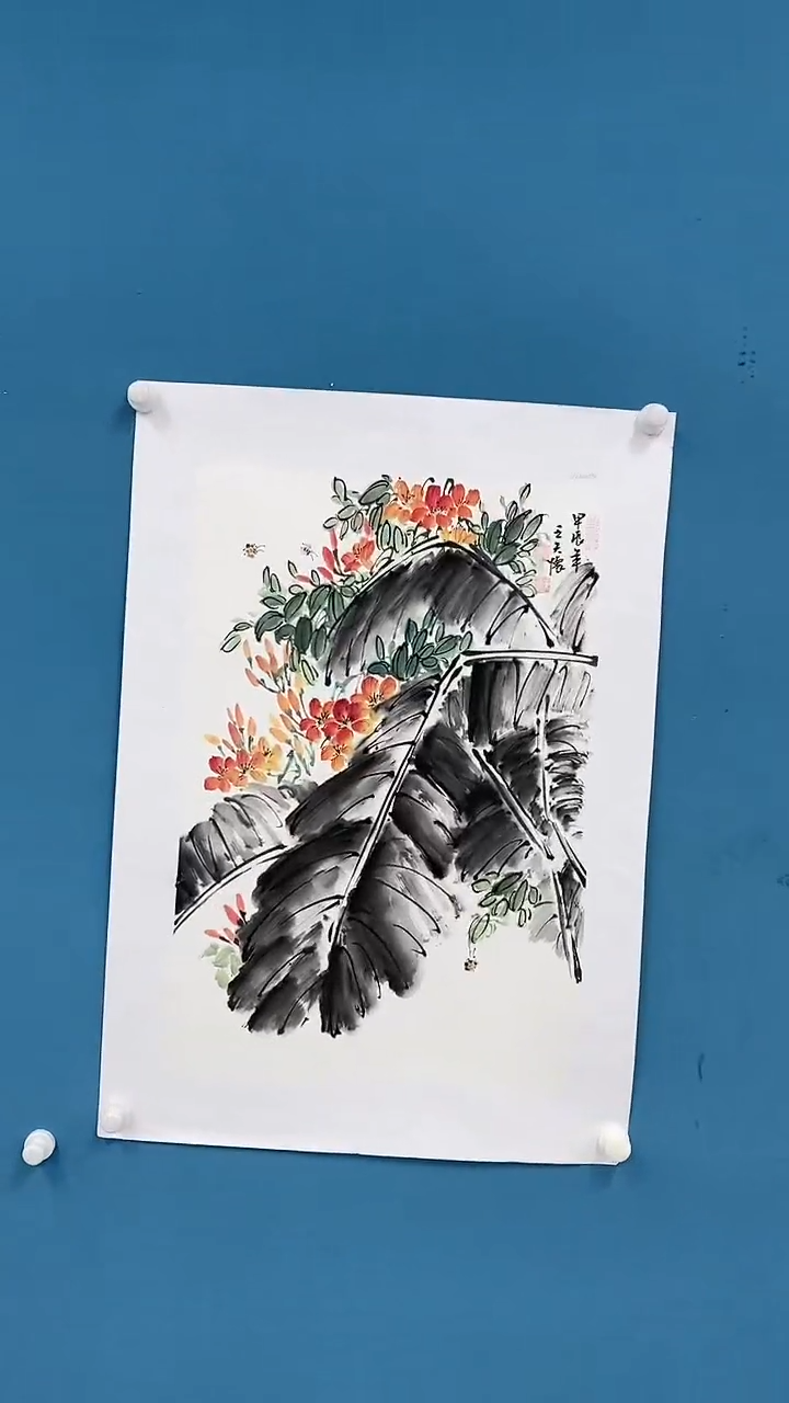 【闪购商品】国画1.14-王夫怀四尺三开花鸟23