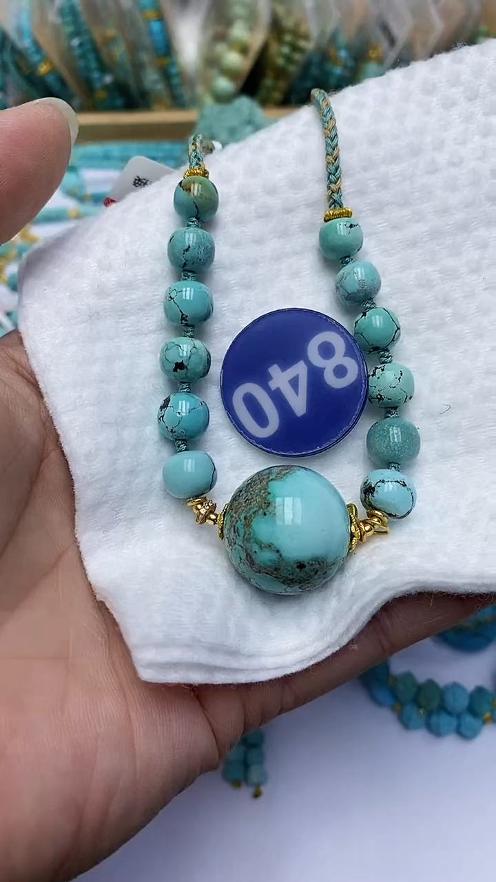 【闪购商品】绿松石项链银S925镶嵌840