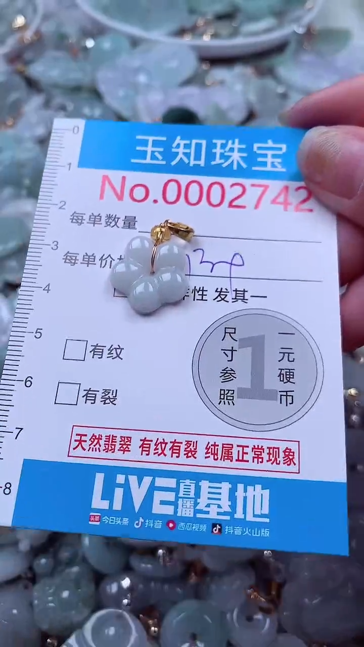 吊坠(不含链)未镶嵌翡翠2742