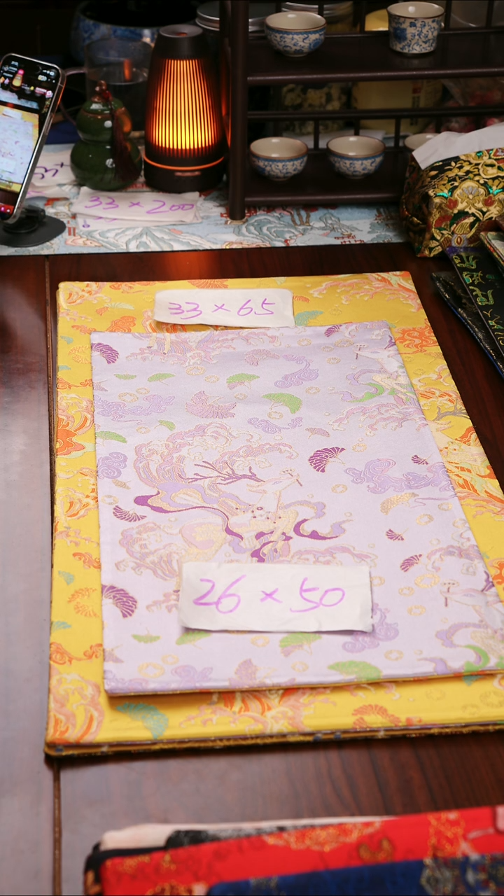 【一鹿有你双面】中国风干泡织锦茶席26*50