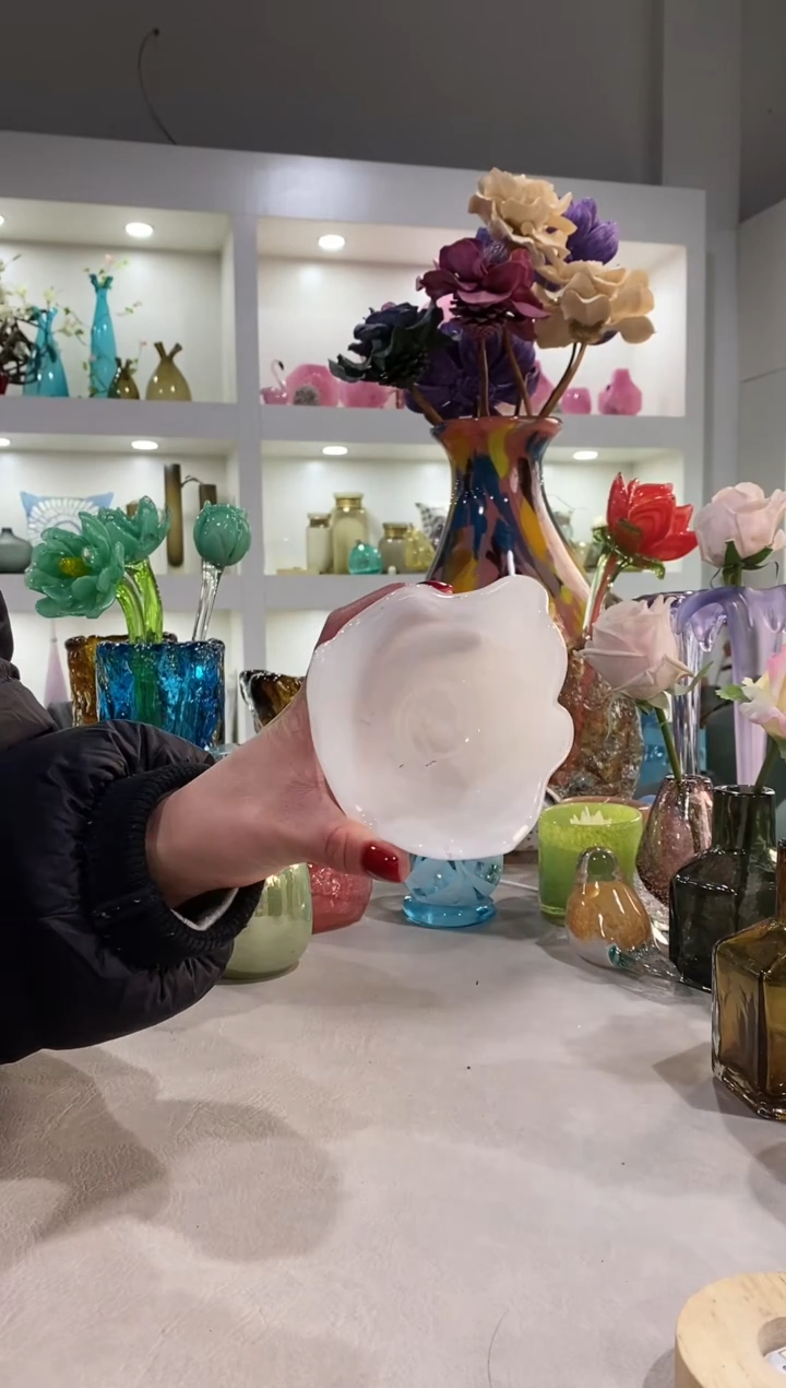 慕忆家手作琉璃花瓶瑕疵