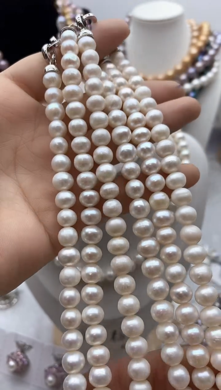 【闪购商品】淡水珍珠颈饰钛钢23