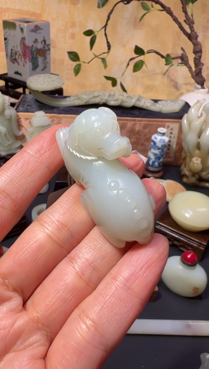 【闪购商品】和田玉XHM-624  狗衔如意