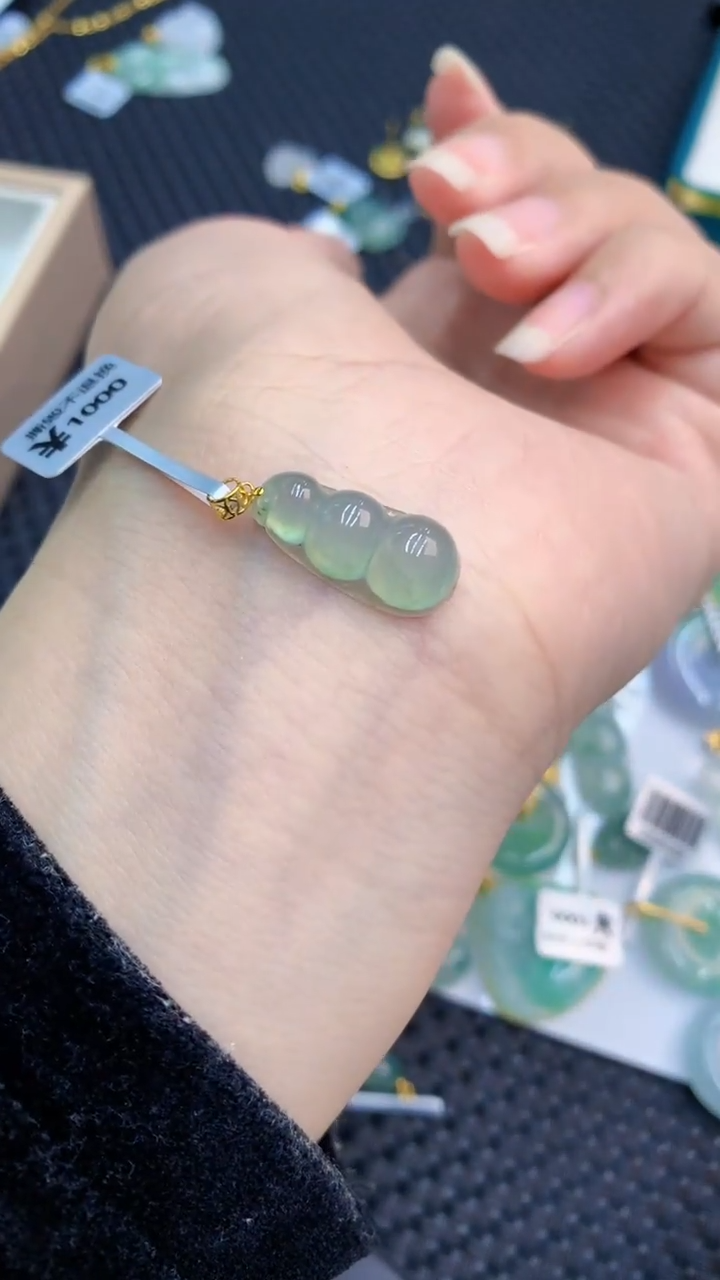 【闪购商品】翡翠颈饰18K金镶嵌            8