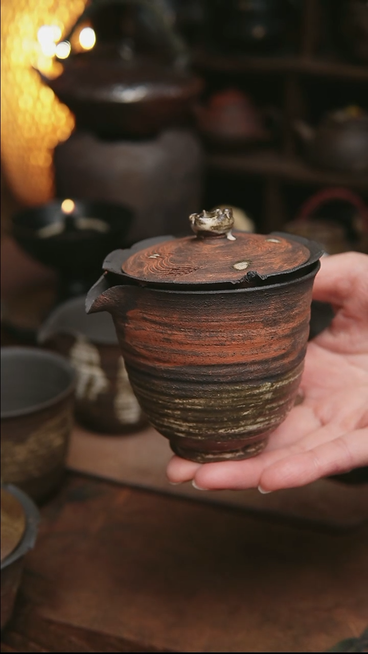 提****7紫砂全手公道加盖碗