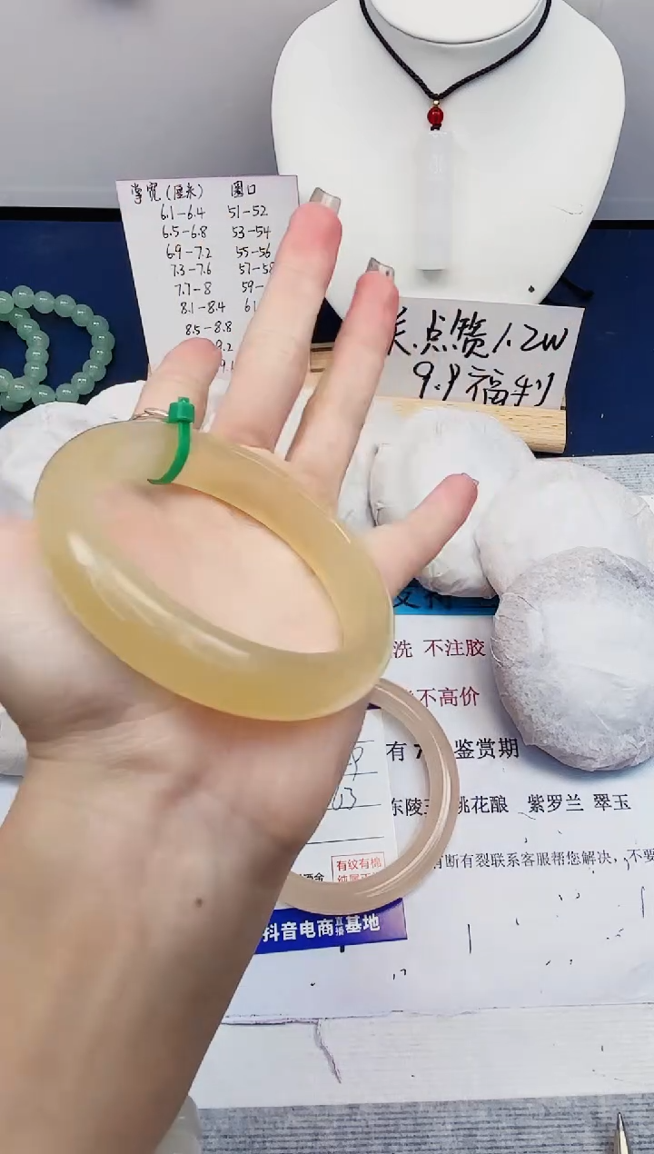 【闪购商品】石英质玉手镯未镶嵌52-财气镯-圈口58