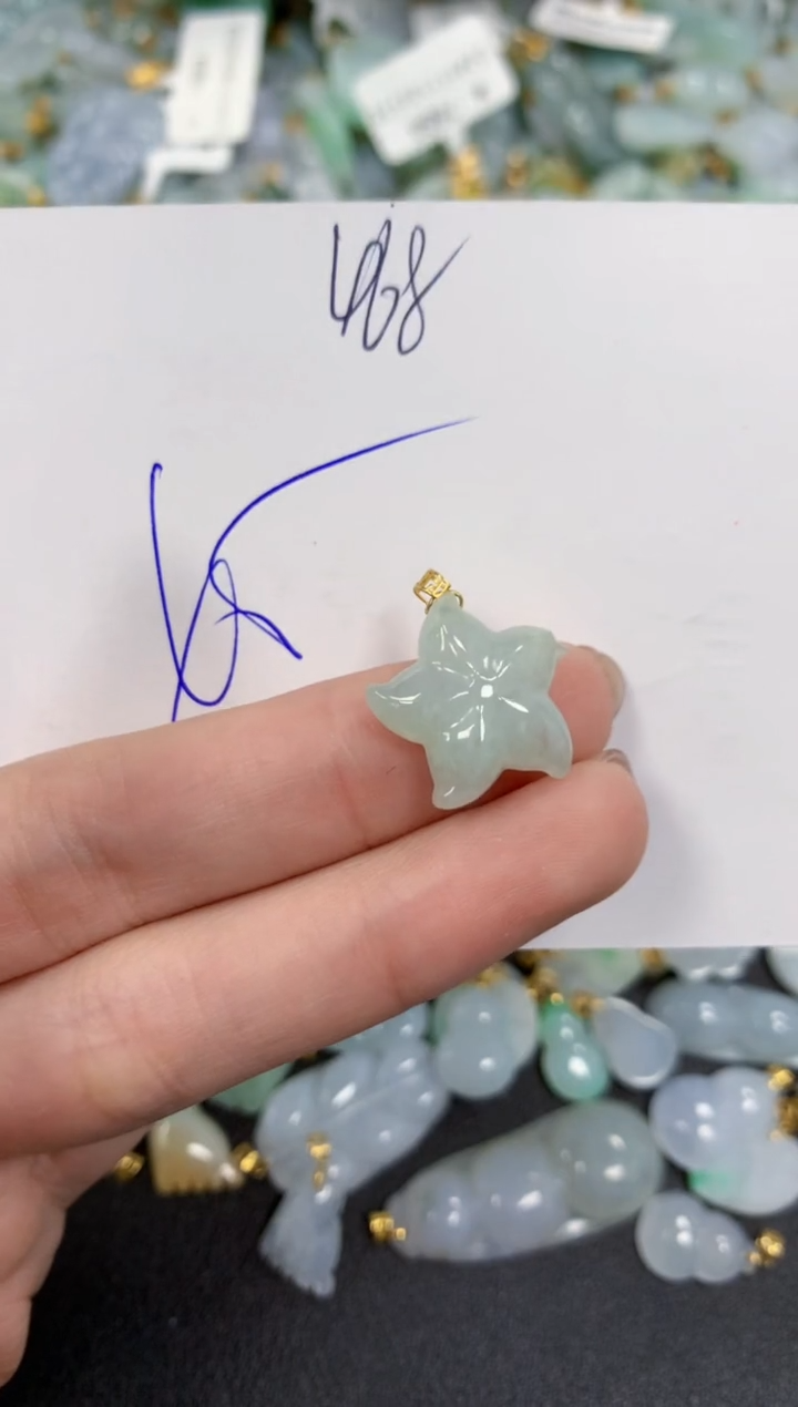 【闪购商品】翡翠颈饰18K金镶嵌 天然翡翠A货