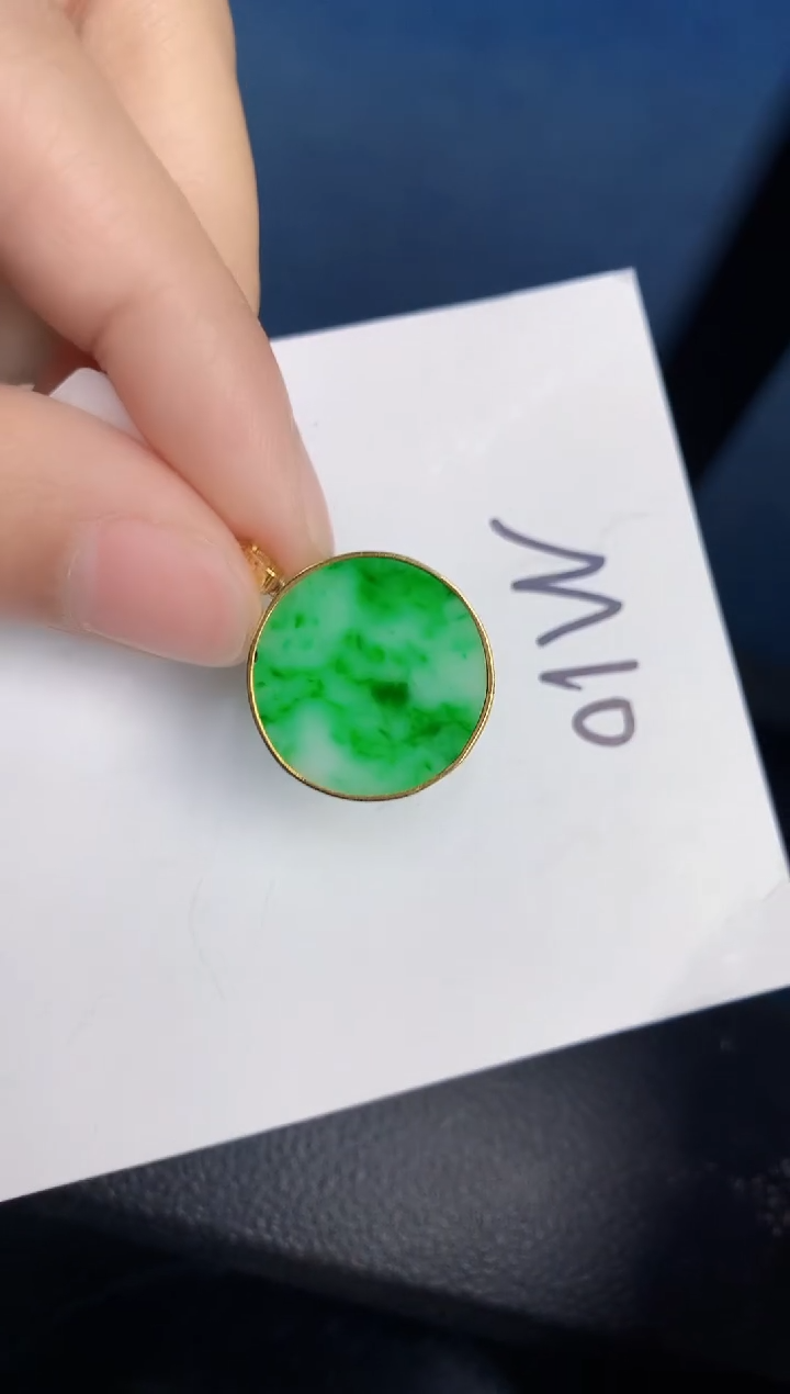 【闪购商品】翡翠颈饰18K金镶嵌000000000
