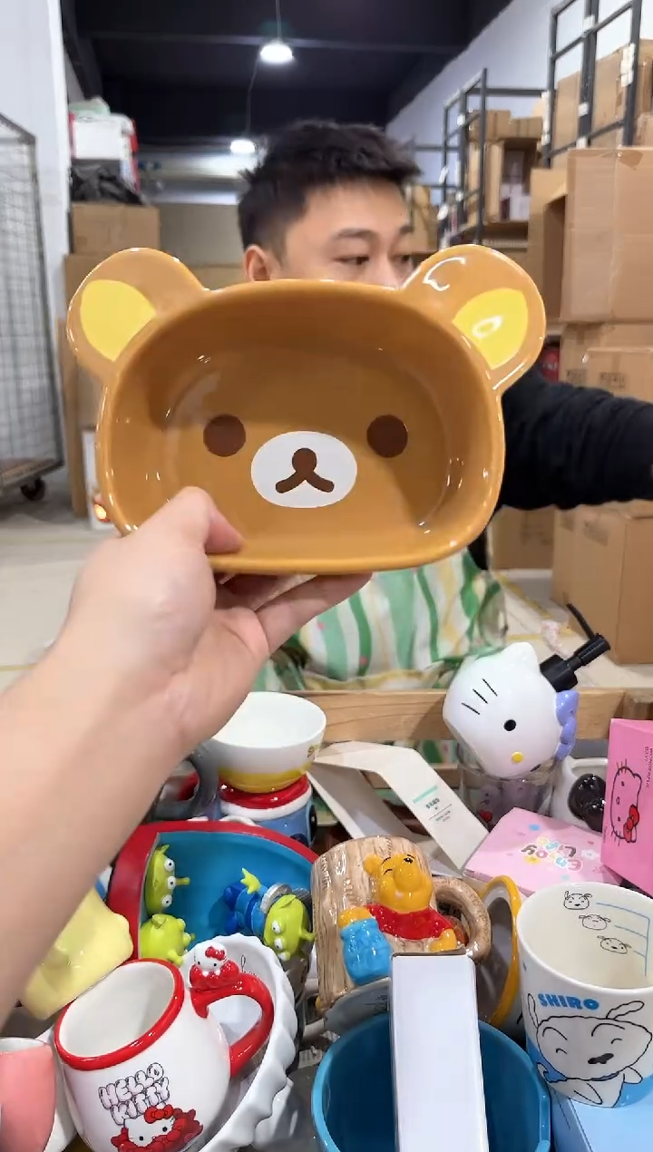 瓷片原盒熊弟深碗