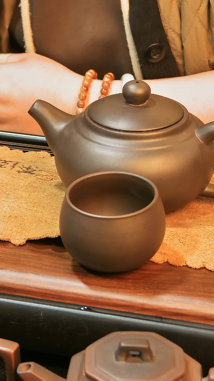 【闪购商品】紫砂茶壶大号仿古壶480ml+5个主人杯