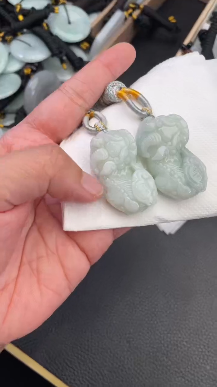 颈饰未镶嵌翡翠天然缅甸翡翠A货多样性发一貔貅41