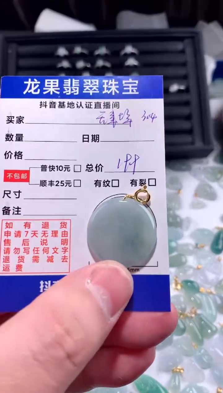 【闪购商品】翡翠颈饰未镶嵌无事牌304
