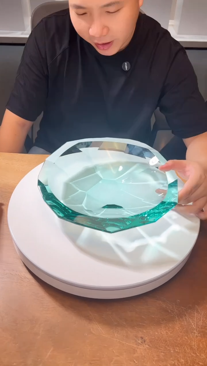茶宠多边盘 湖水绿