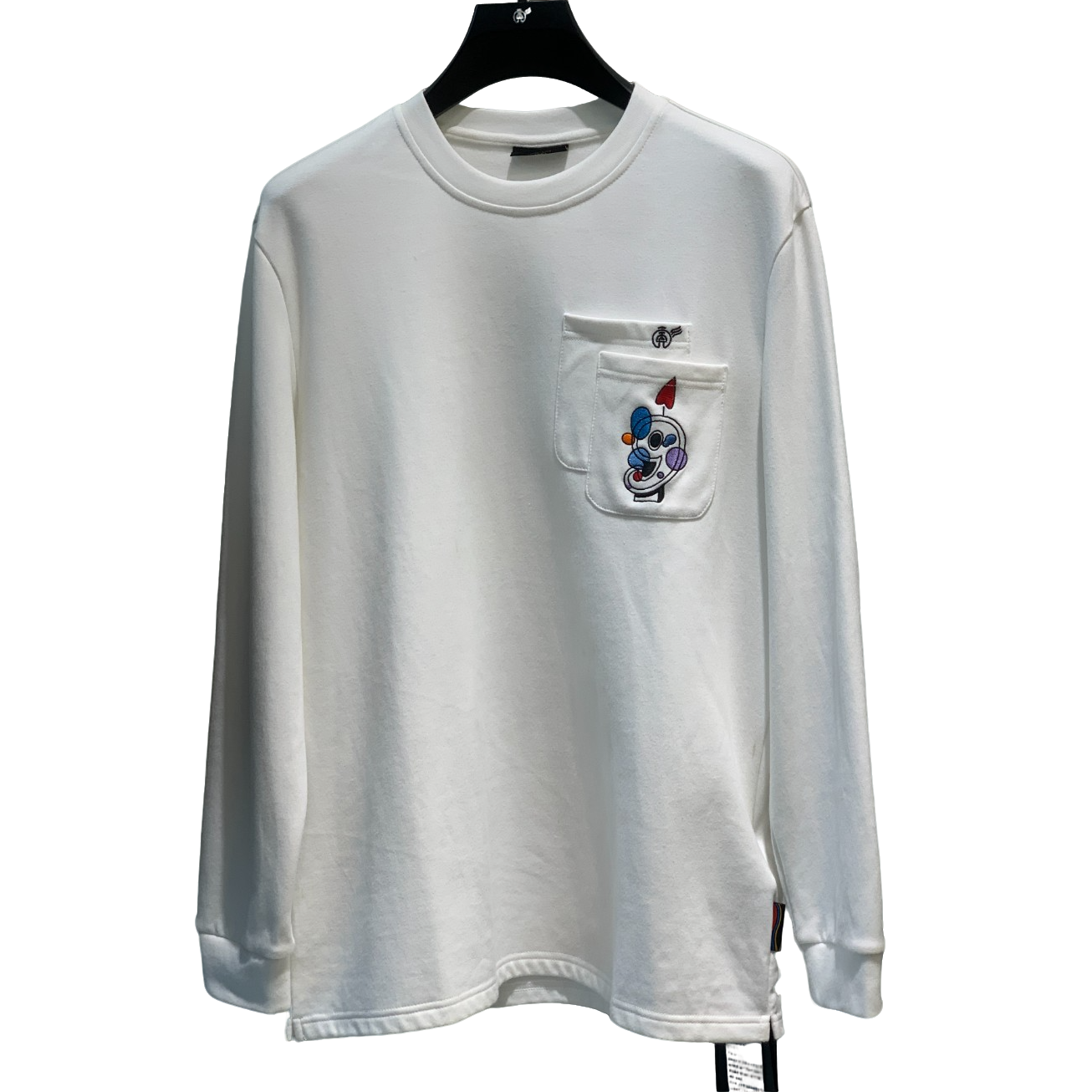 长袖刺绣青年美式休闲风人物T恤时尚宽松上衣男士