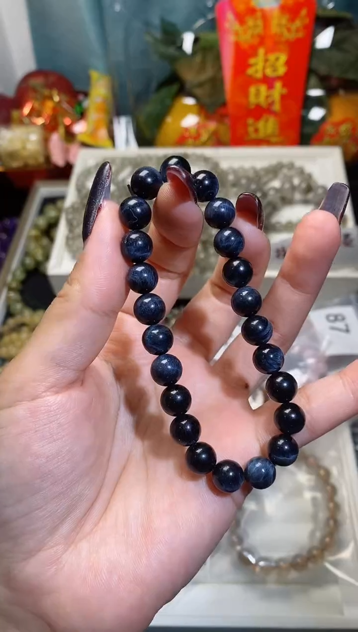 【闪购商品】水晶手串未镶嵌蓝虎眼125