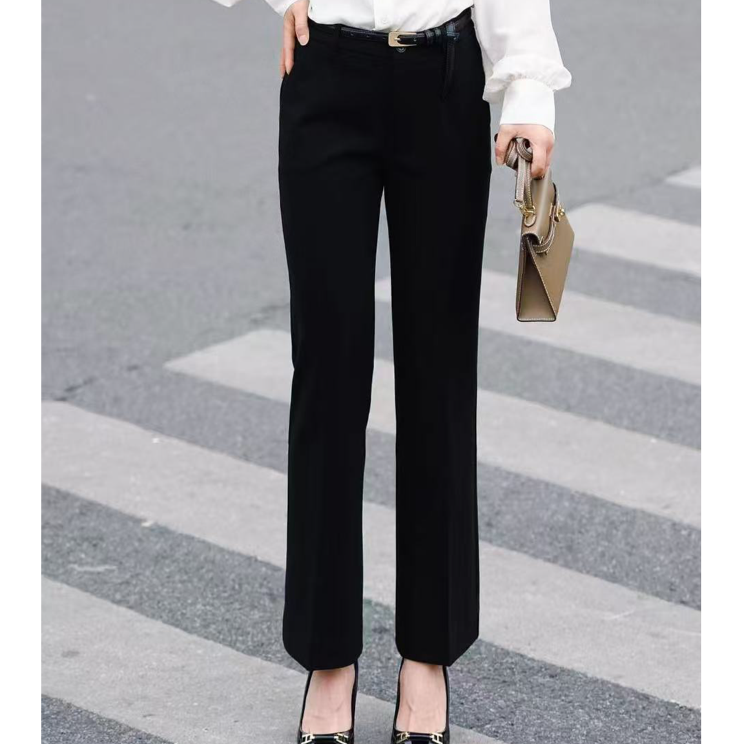 GIRDEAR/哥弟110055新款休闲时尚百搭初秋简约气质通勤中腰九分裤