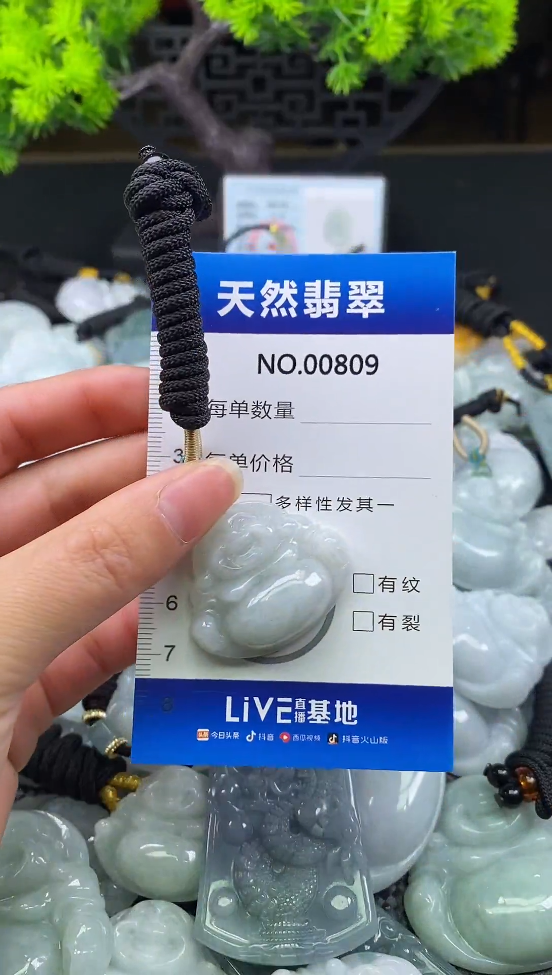 颈饰未镶嵌翡翠天然缅甸翡翠809