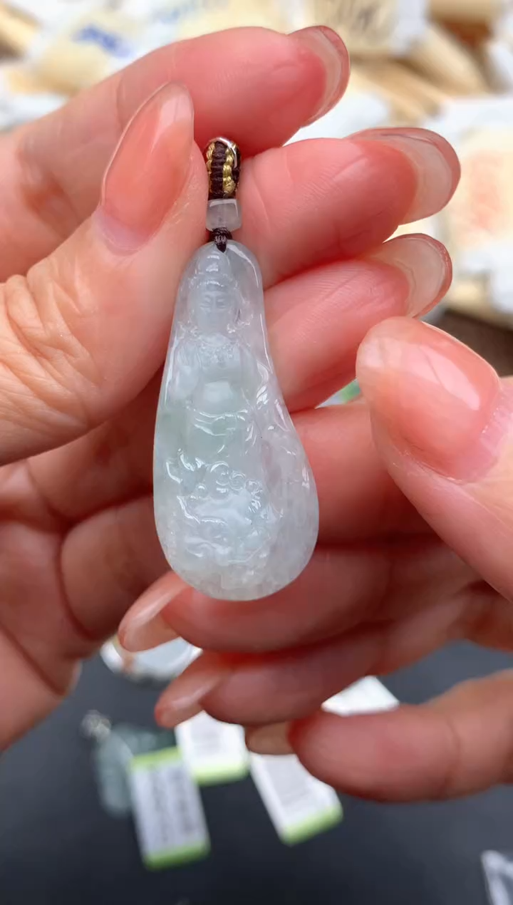 未镶嵌挂件翡翠文殊菩萨