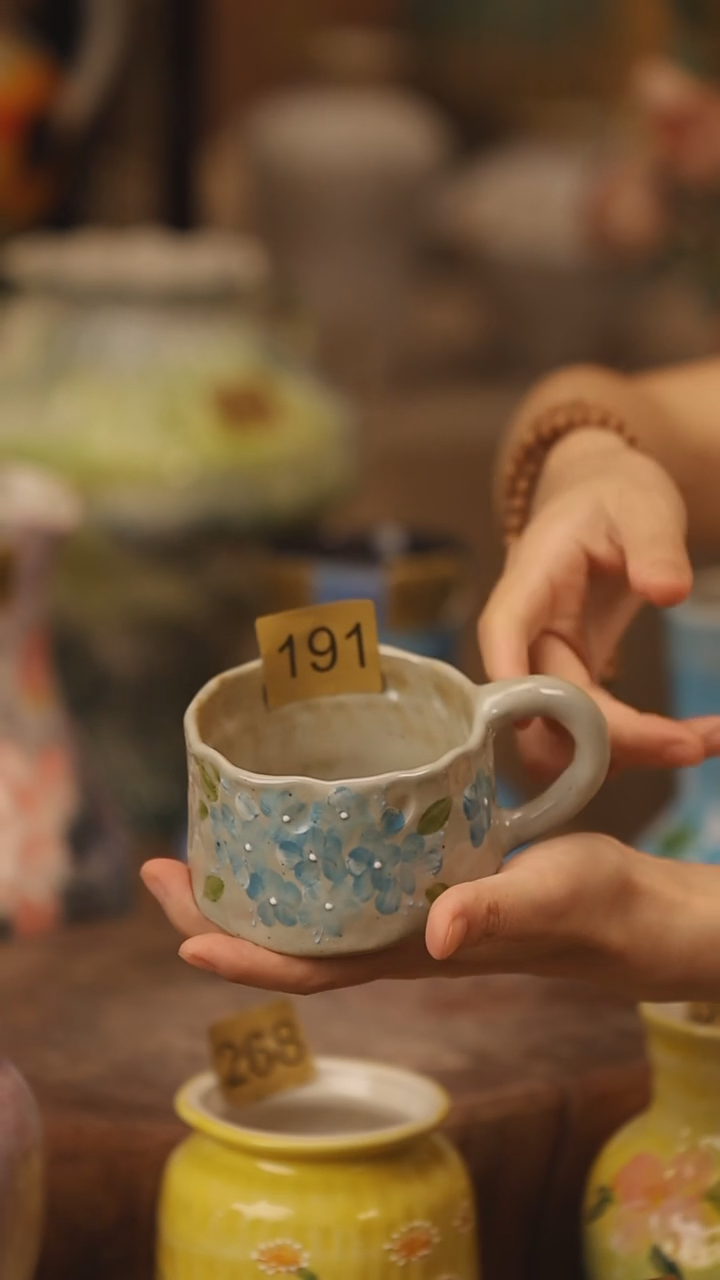 陶瓷191景德镇设计师手作花器摆件侘寂风