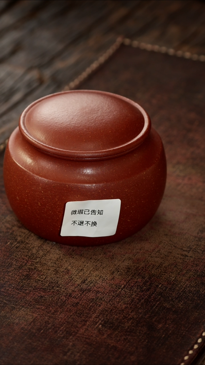 茶杯紫砂微瑕紫砂红降坡冰罐