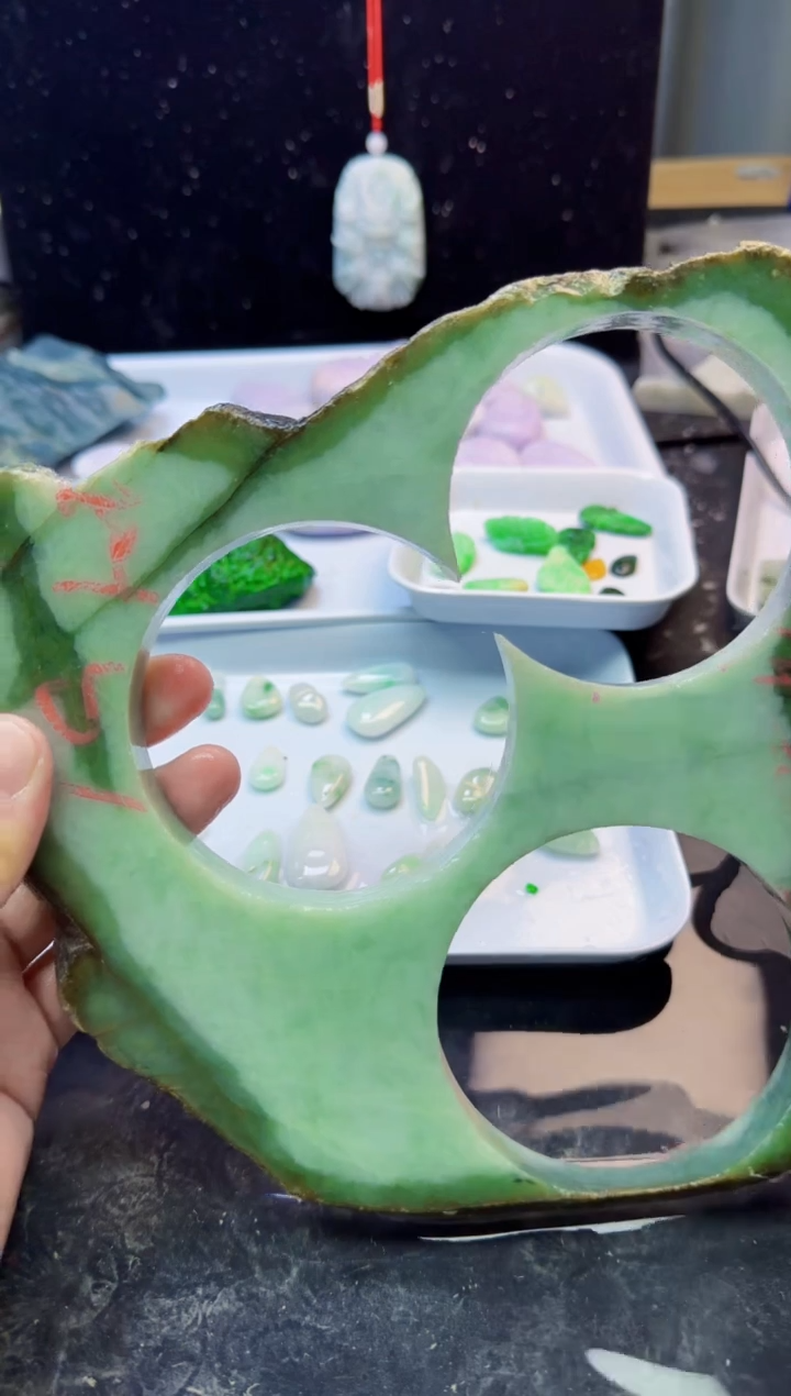 颈饰未镶嵌翡翠044天然A货翡翠