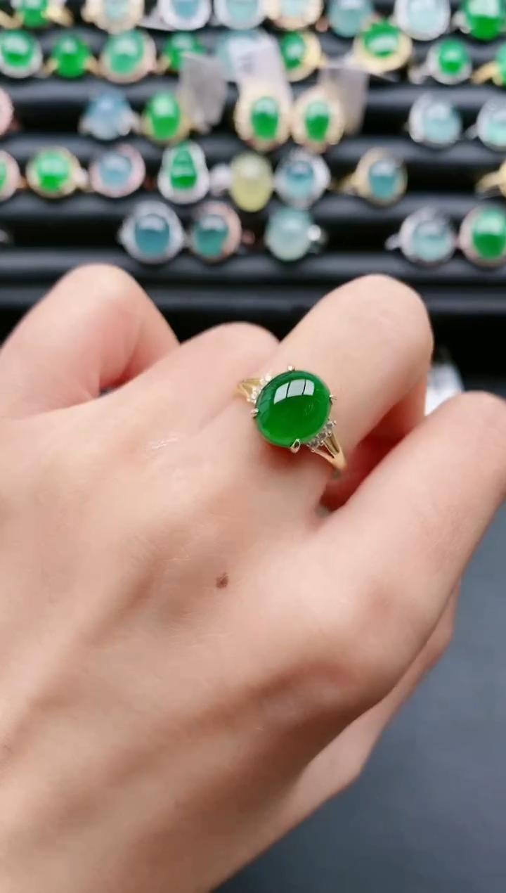 【闪购商品】翡翠戒指银S925镶嵌111111111111