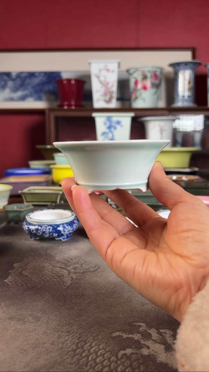 【闪购商品】高温颜色釉盆内长8.5内高3高温颜色釉盆内长8.5内高3
