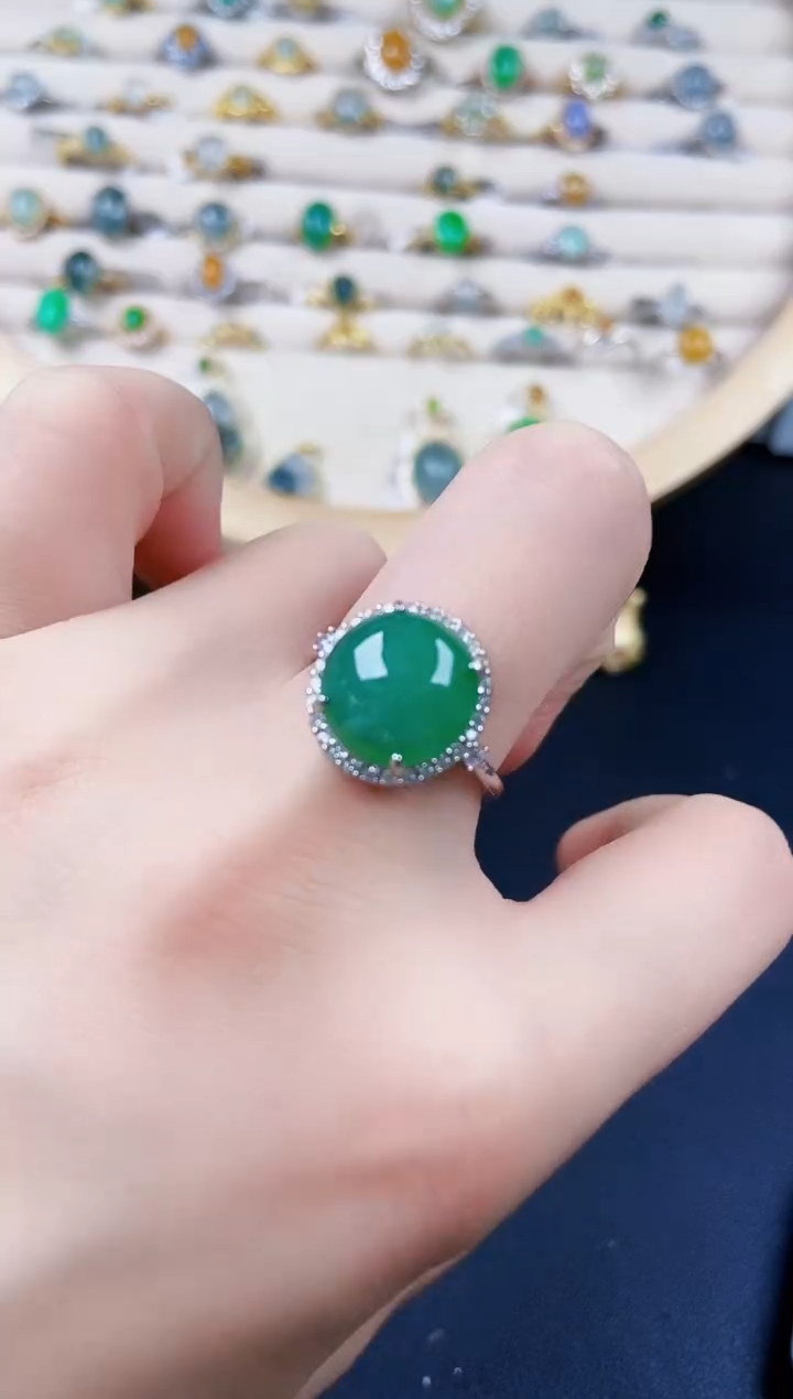 【闪购商品】翡翠戒指银S925镶嵌425454