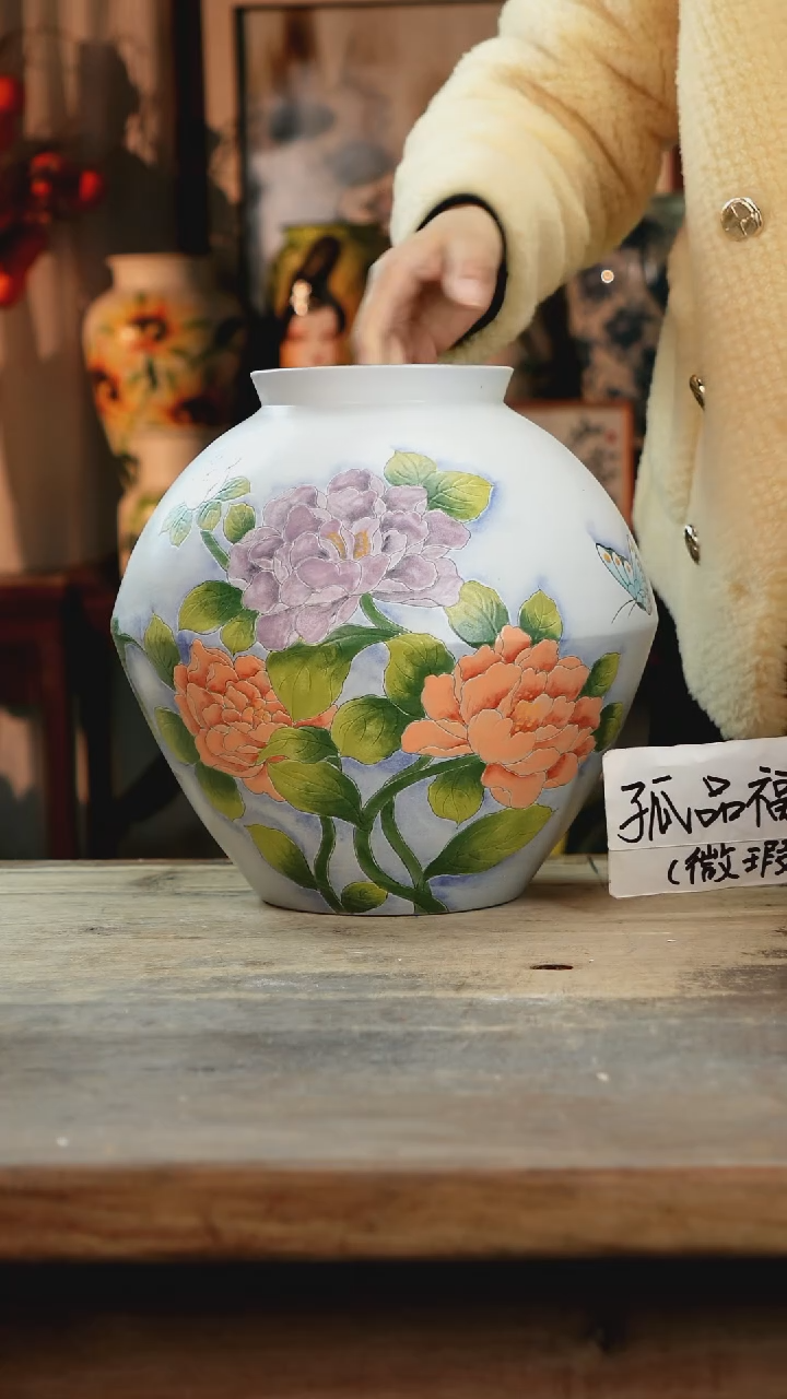 【闪购商品】瓷片景德镇纯手工釉下彩精品花瓶