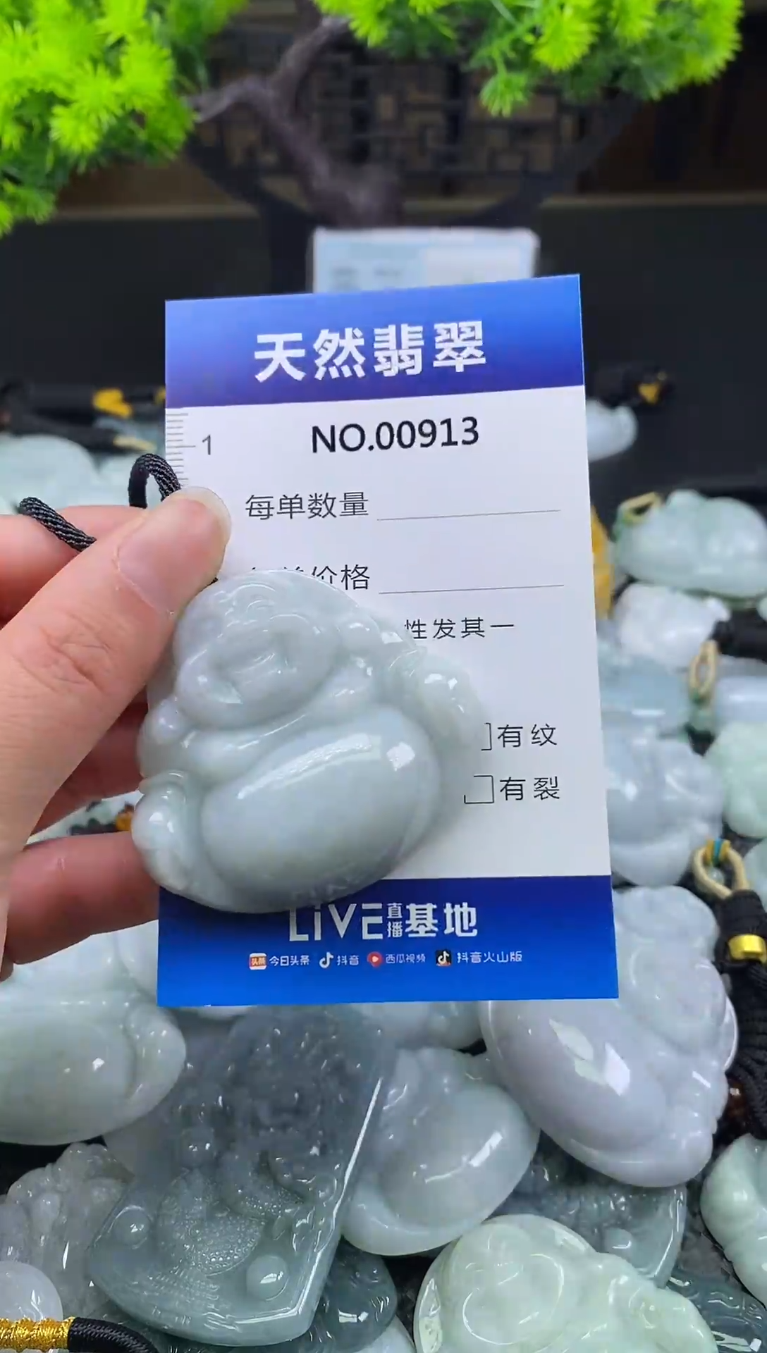 颈饰未镶嵌翡翠天然缅甸翡翠913