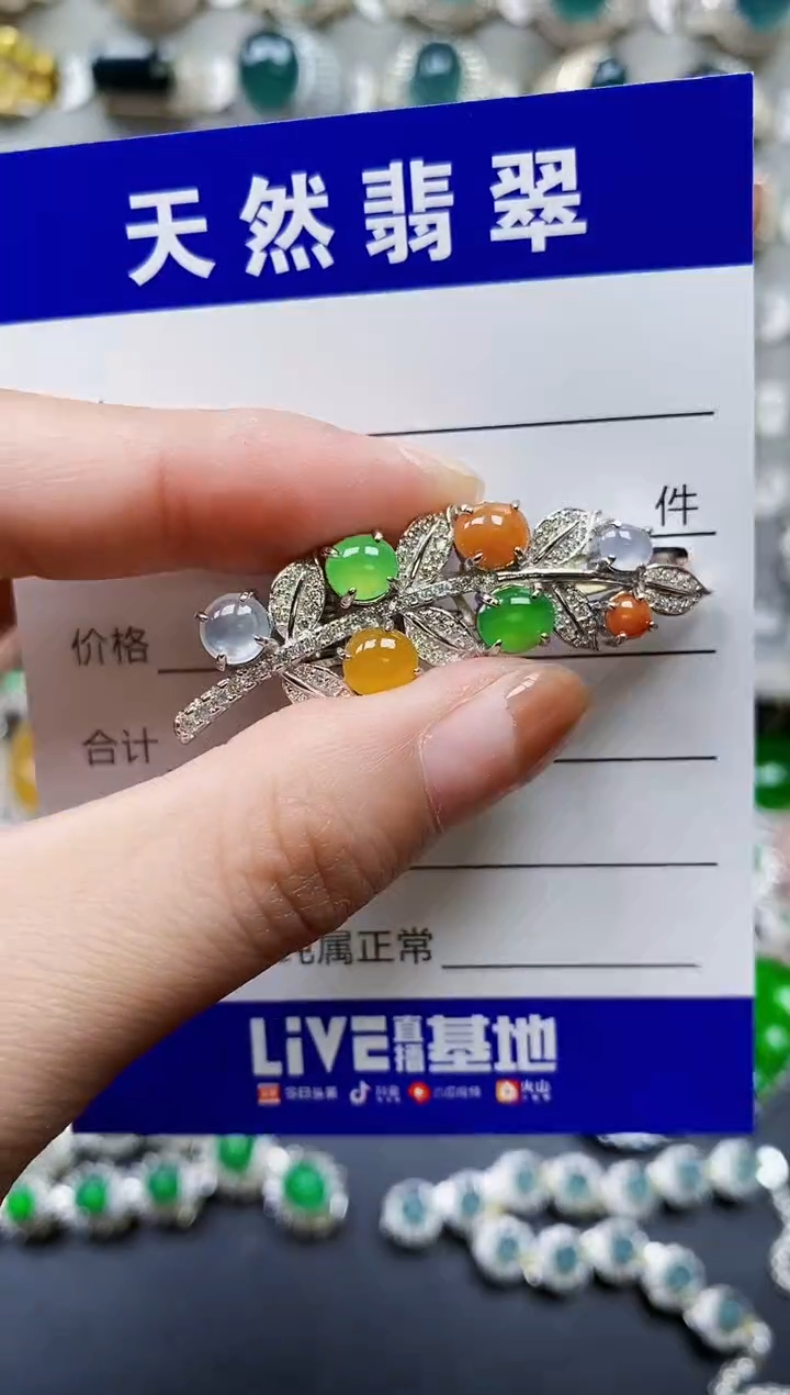 【闪购商品】翡翠银S925镶嵌颈饰0145
