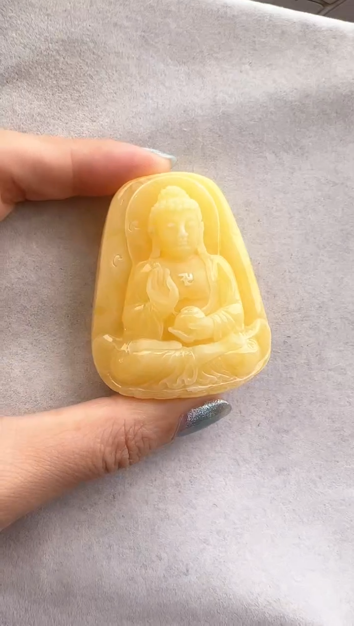 【闪购商品】定制琥珀未镶嵌10220321-阿尼陀佛