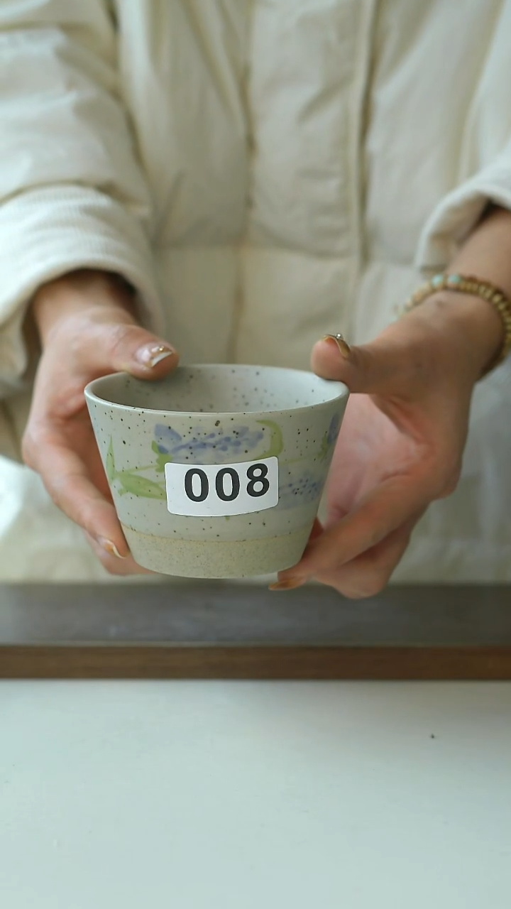 陶瑕不退换008薰衣草猪口杯200ml@7-7@