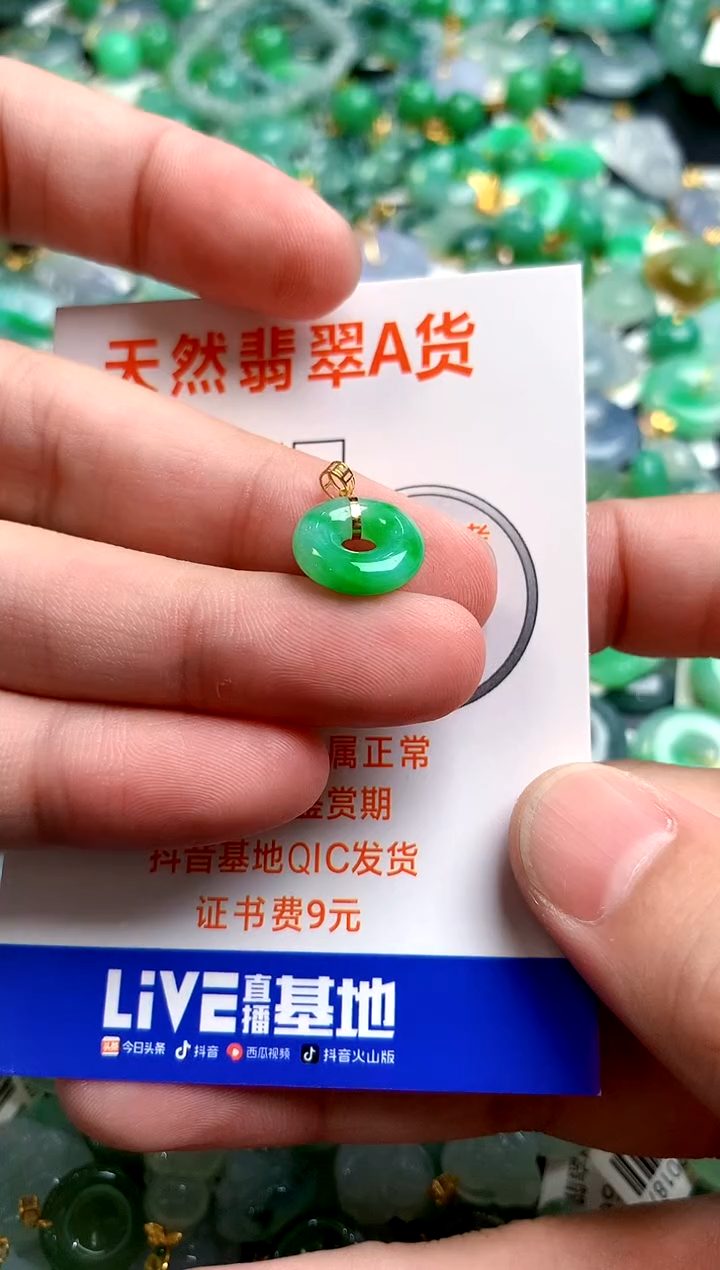 颈饰18K金镶嵌翡翠1037029583