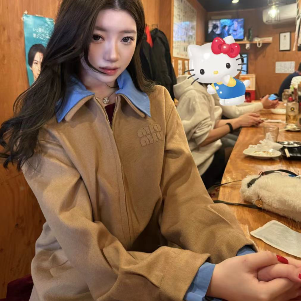 【杭州PoisonLab买手店】MIUMIU缪缪 圣诞系列双衬衫领夹克//38900