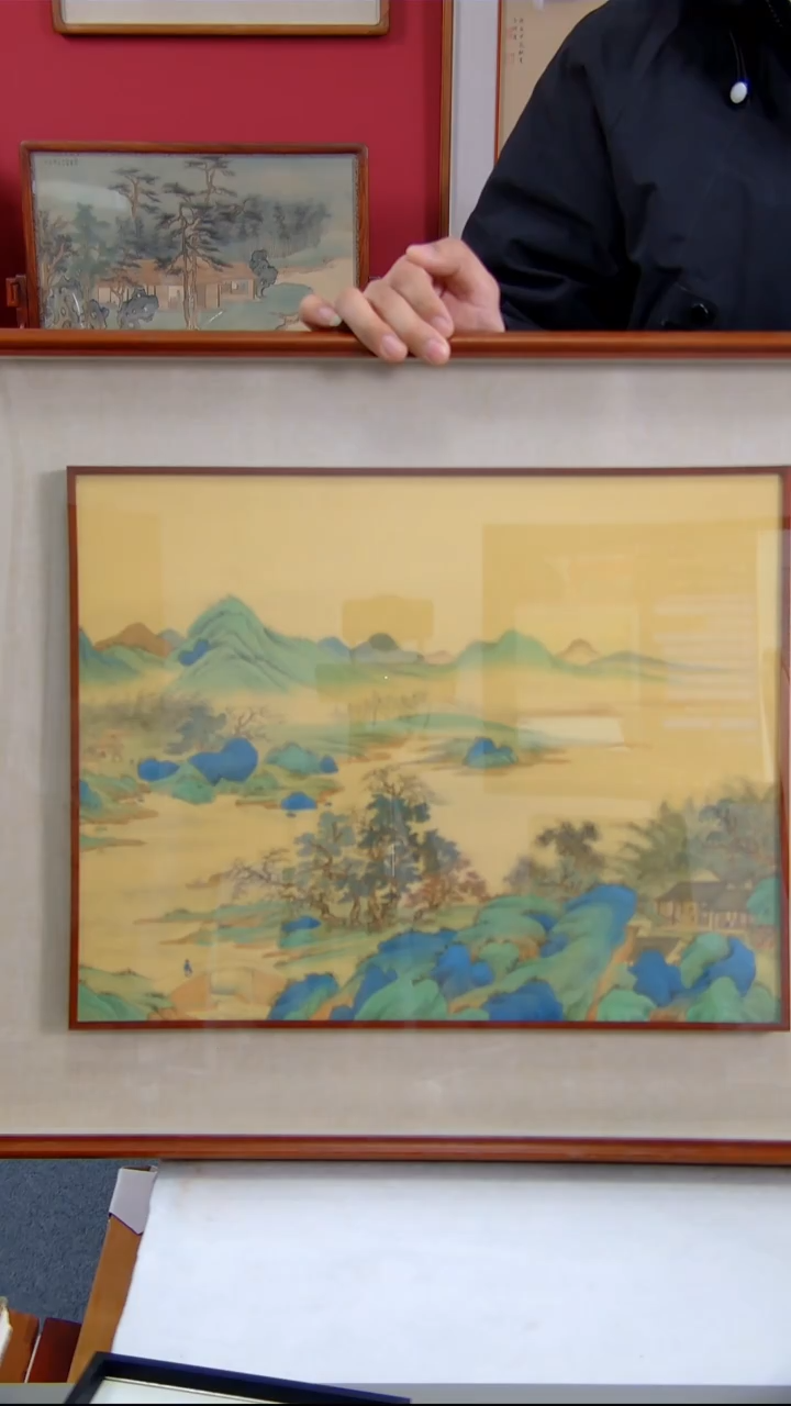 【闪购商品】国画梁仁芹《访友图》装裱73*54