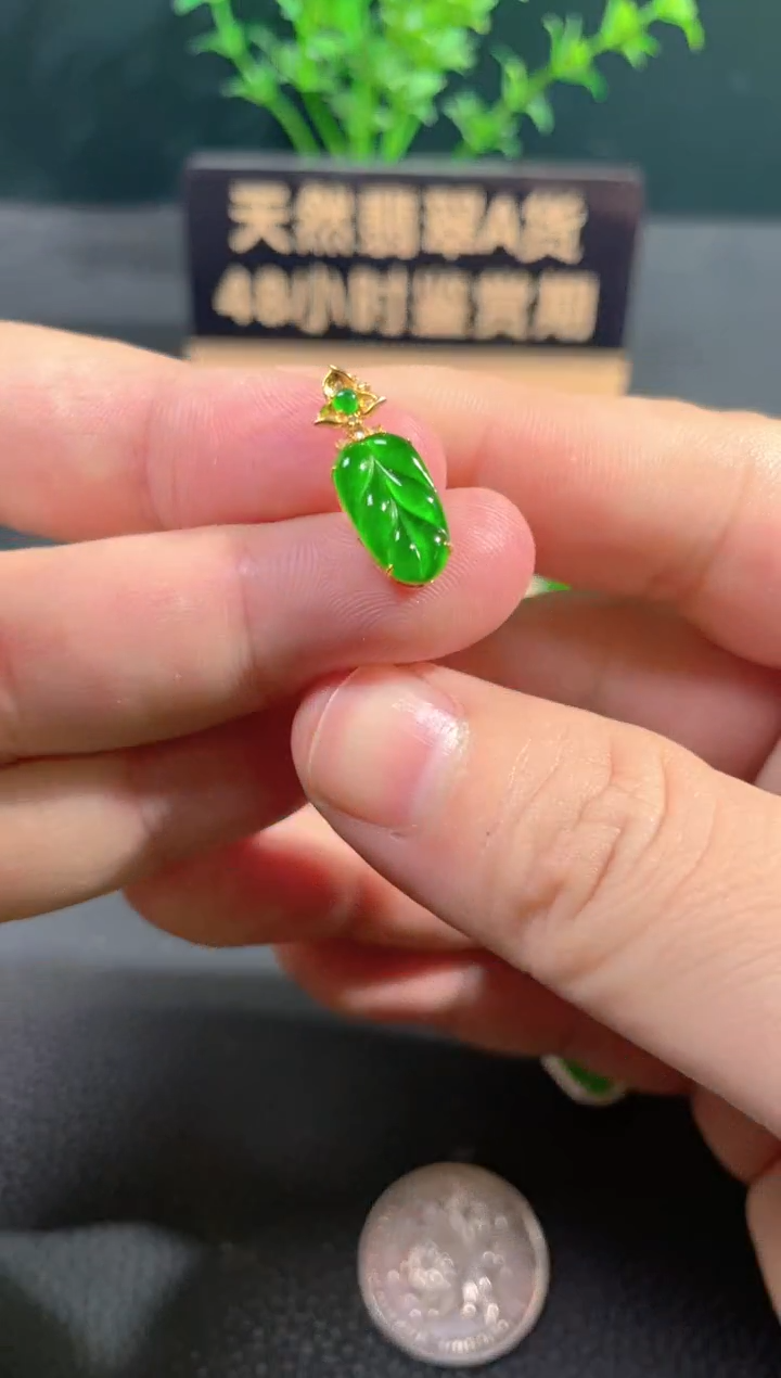 【闪购商品】翡翠颈饰18K金镶嵌翡翠