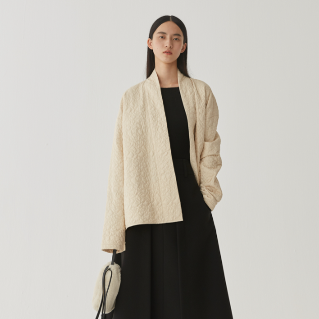 【粉丝专享】AUM/噢姆外套纯色秋冬M1CX1800L开衫