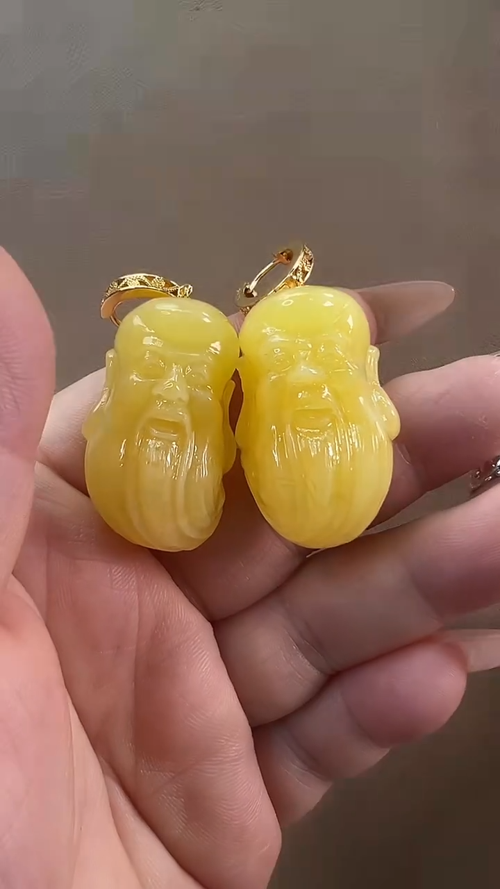 【闪购商品】琥珀耳饰未镶嵌耳环