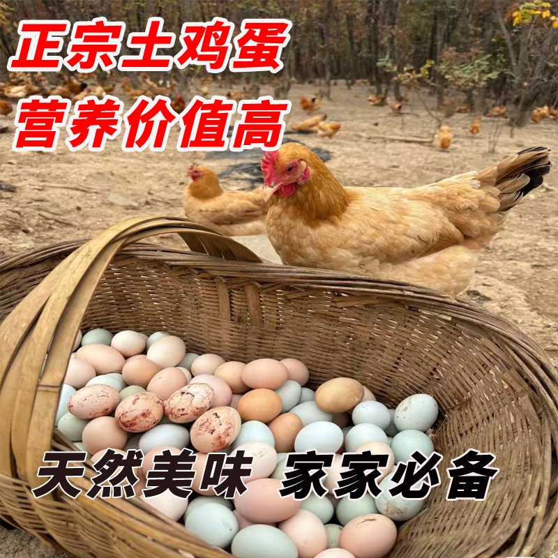 正宗农家散养土鸡蛋新鲜笨鸡蛋谷物农家蛋混合装