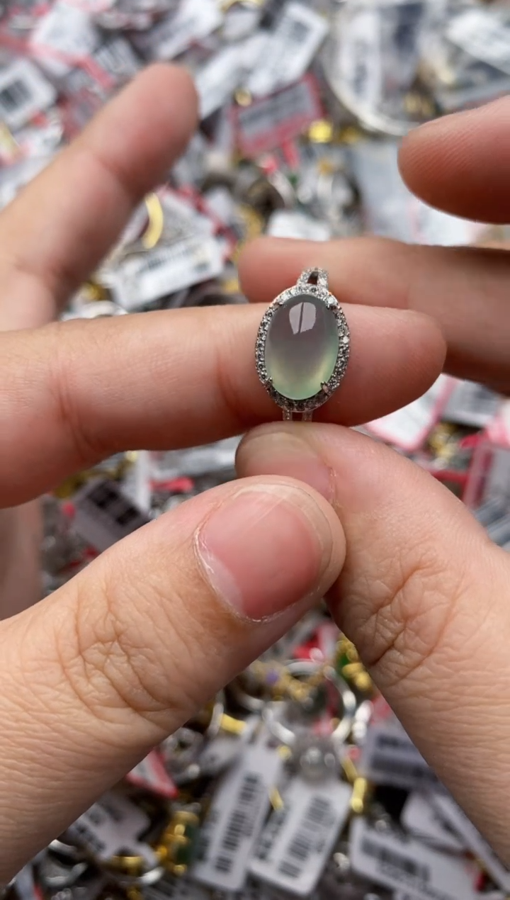 【闪购商品】翡翠戒指银S925镶嵌111111---4