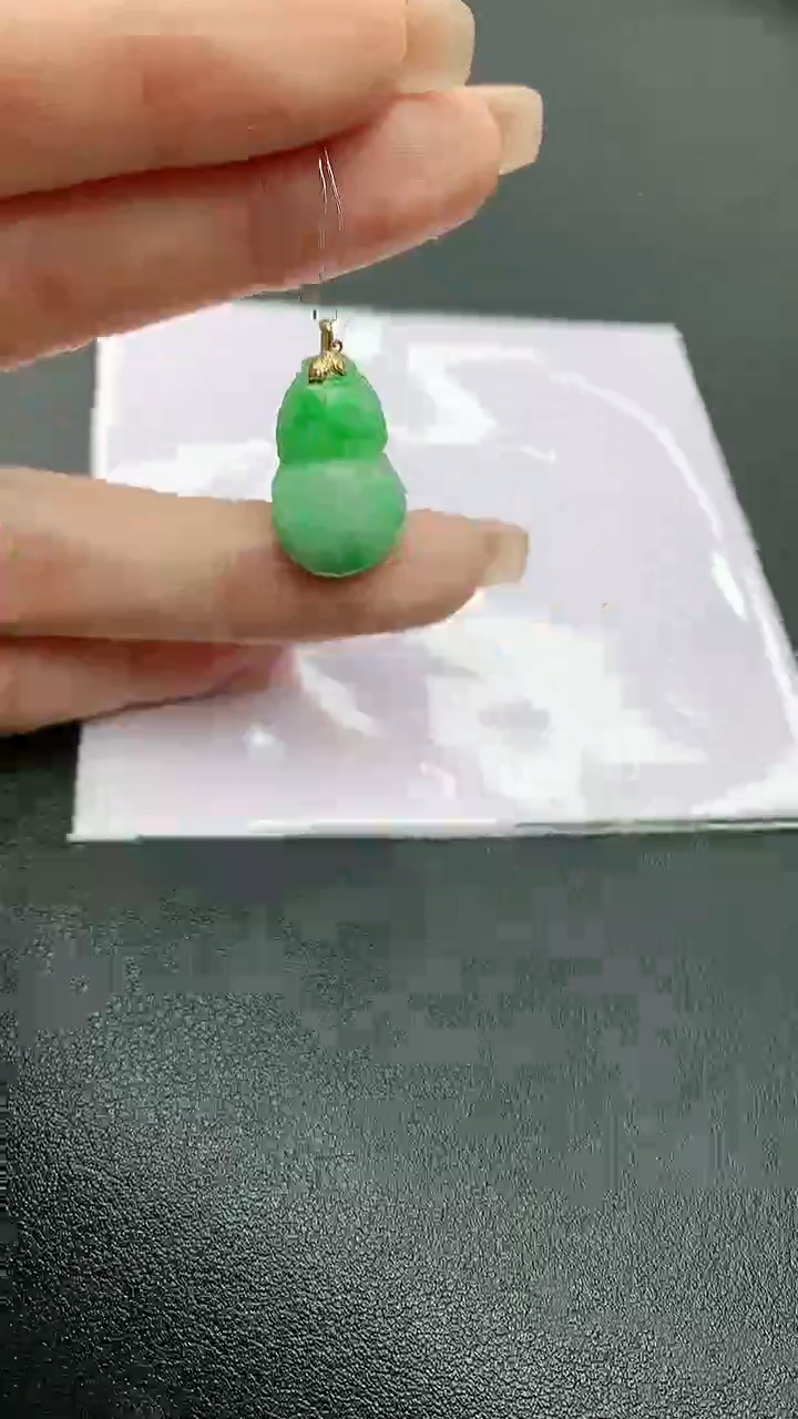 【闪购商品】翡翠颈饰18K金镶嵌赠礼盒证书 珍珍