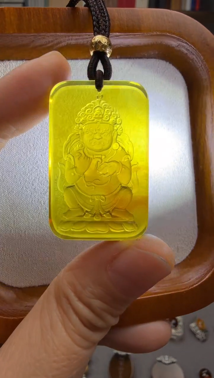 【闪购商品】琥珀颈饰未镶嵌大黑天吊坠