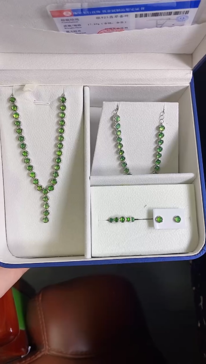 【闪购商品】翡翠颈饰银S925镶嵌0340