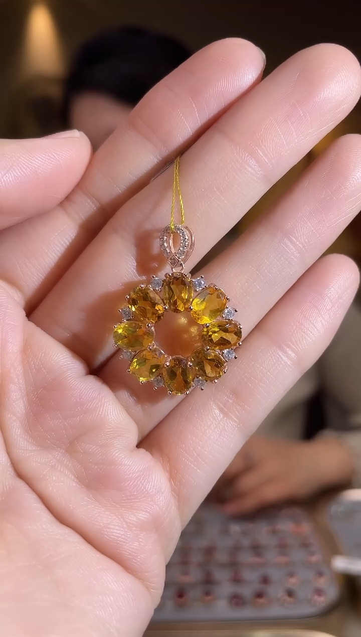 颈饰银S925镶嵌水晶颈饰