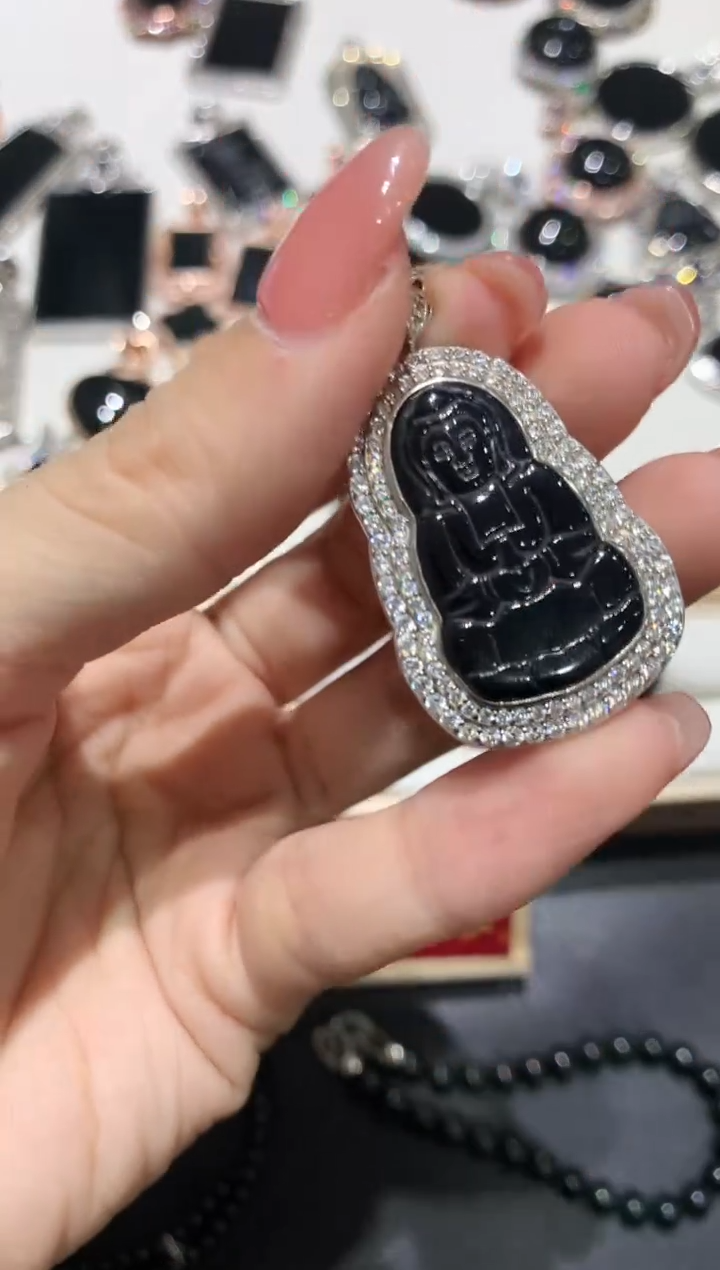 【闪购商品】翡翠吊坠(不含链)银S925镶嵌77多人多样性随机发货1件