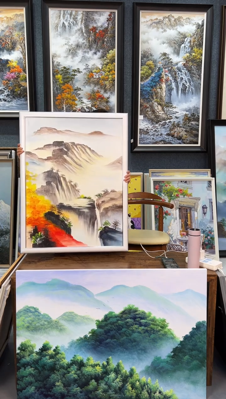【闪购商品】油画27号 60*80 山水 疏忽