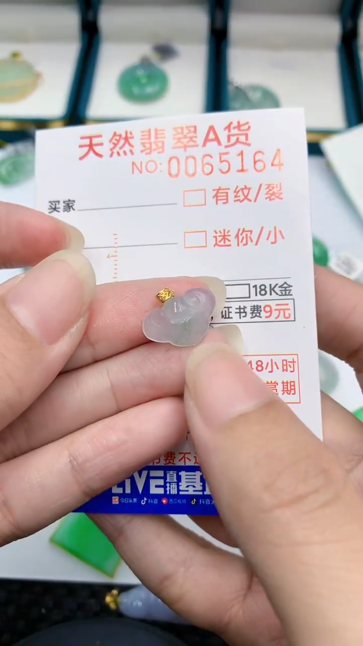 【闪购商品】翡翠颈饰18K金镶嵌            8