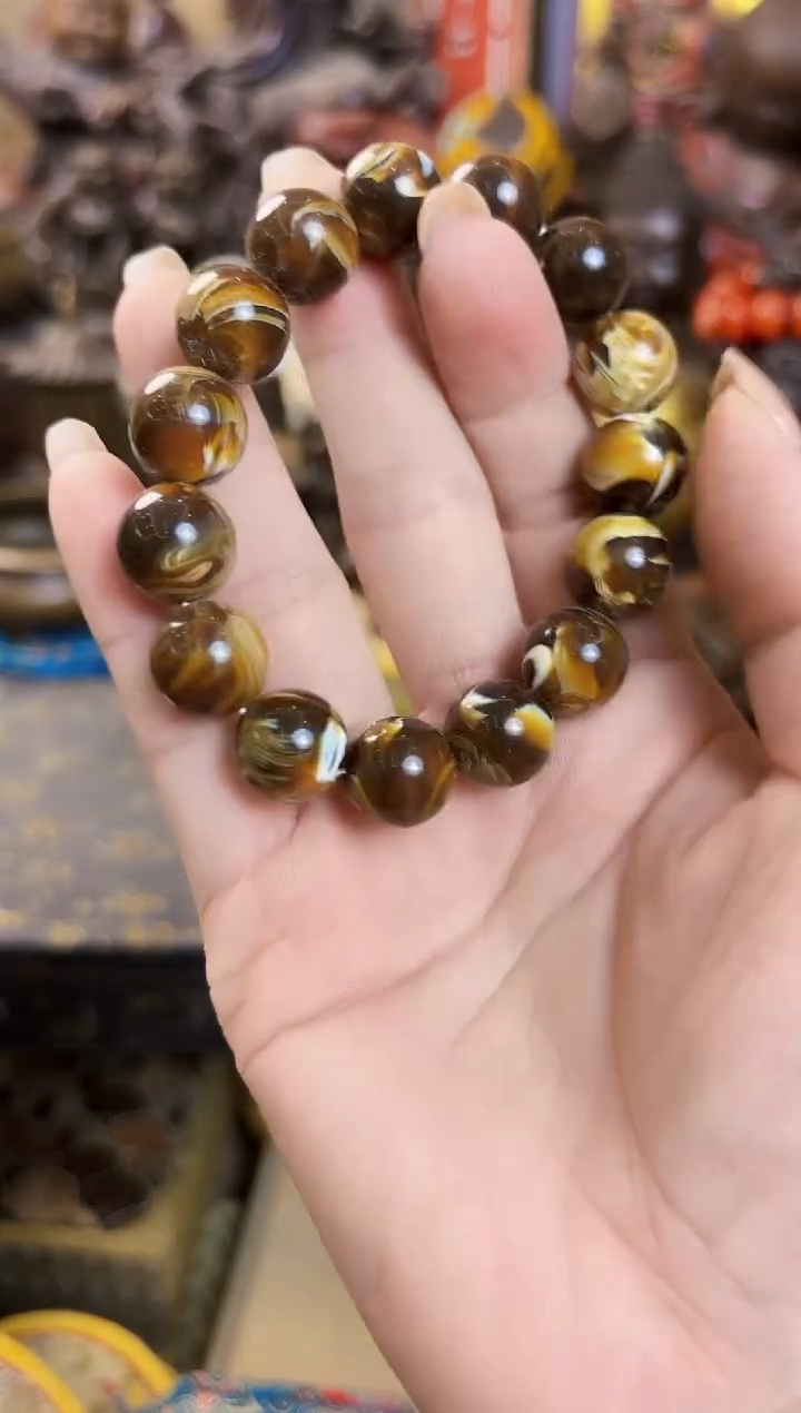 【闪购商品】琥珀手链未镶嵌岳卫铜器专属链接